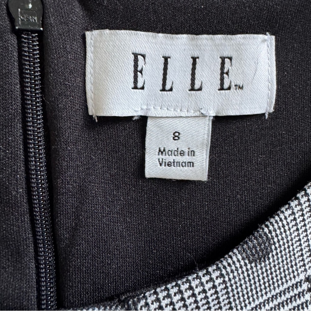 Elle Gray Polka Dot Fit & Flare Dress - Size 8 (No Belt) Vintage Inspired 1950s - Picture 3 of 11